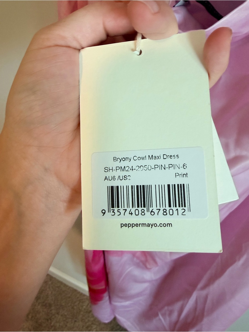 Peppermayo Maxi Dress -Pink Floral NWT - Picture 10 of 13